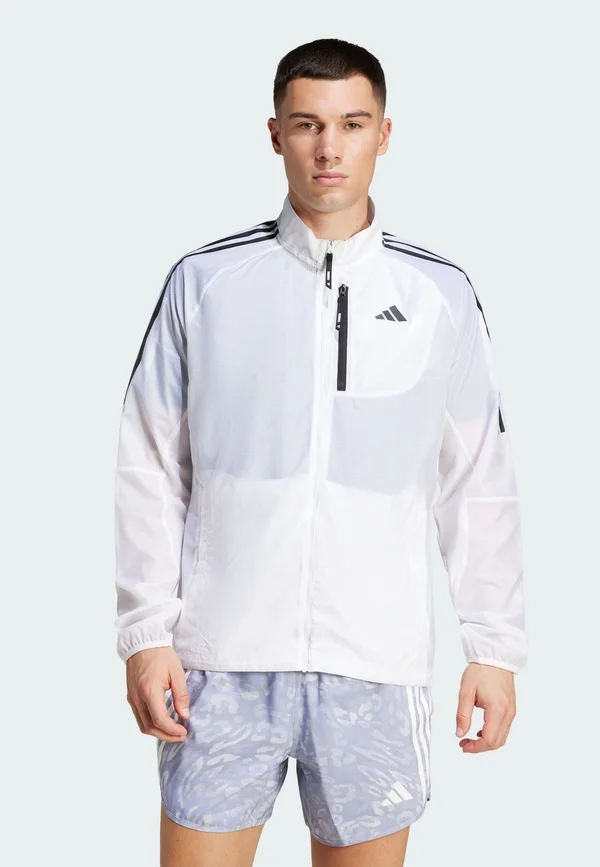 OWN THE RUN 3-STRIPES PACKABLE - Laufjacke - white