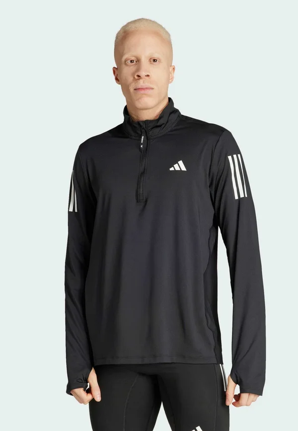 OWN THE RUN HALF-ZIP - Langarmshirt - black