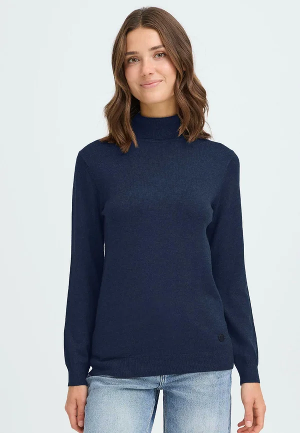 OXAIDA ROLLNECK - Strickpullover - total eclipse melange