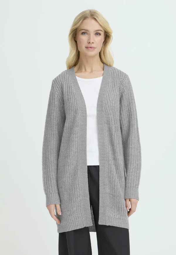 OXEDNA - Strickjacke - medium grey melange