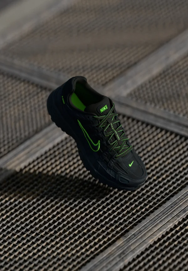 P 6000 PRM - Sneaker low - black/green strike/anthracite
