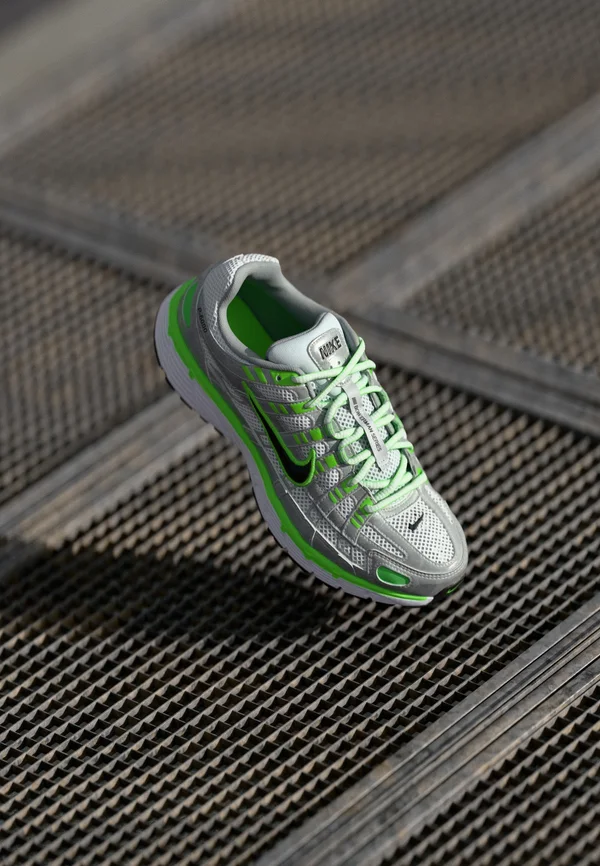 P 6000 UNISEX - Sneaker low - metallic silver/black/white/green strike