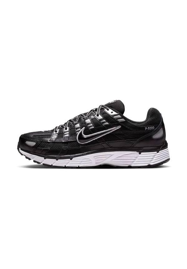 P6000 UNISEX - Sneaker low - black white mtlc silver
