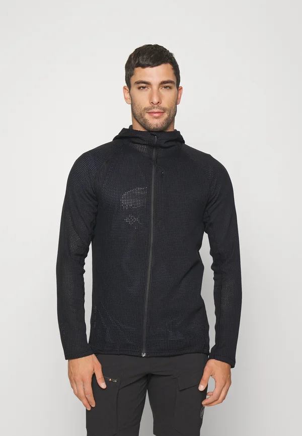 PACE FLOW HOUDI - Sweatjacke - true black