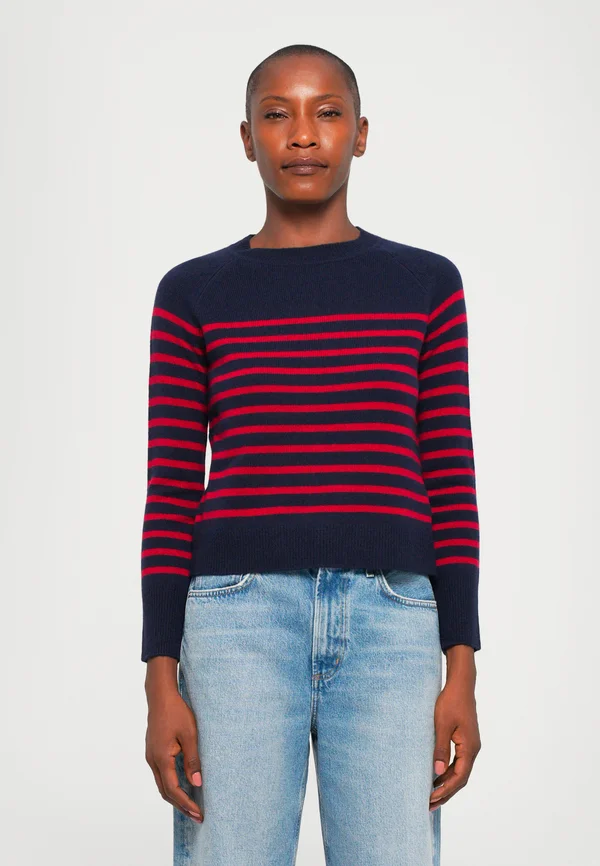 PACE - Strickpullover - blu/rosso