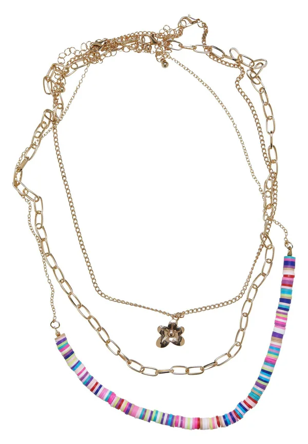 PACK 3 FLOWER BEAD VARIOUS LAYERING - Halskette - gold-coloured