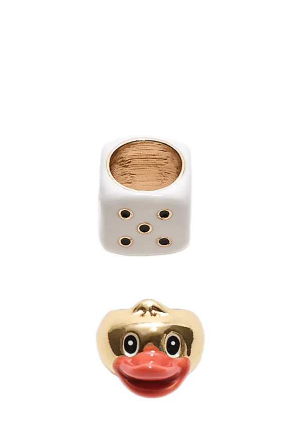 PACK OF 2 DICE AND DUCK  - Ring - white