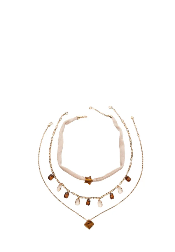 PACK OF 3 BEAD - Halskette - gold-coloured