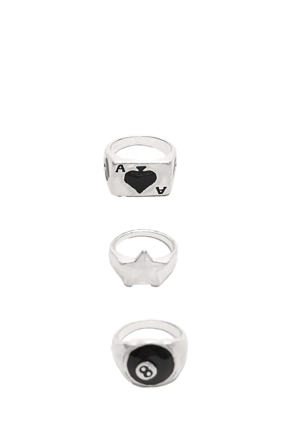 PACK OF 3 COMBINED  - Ring - metallic grey