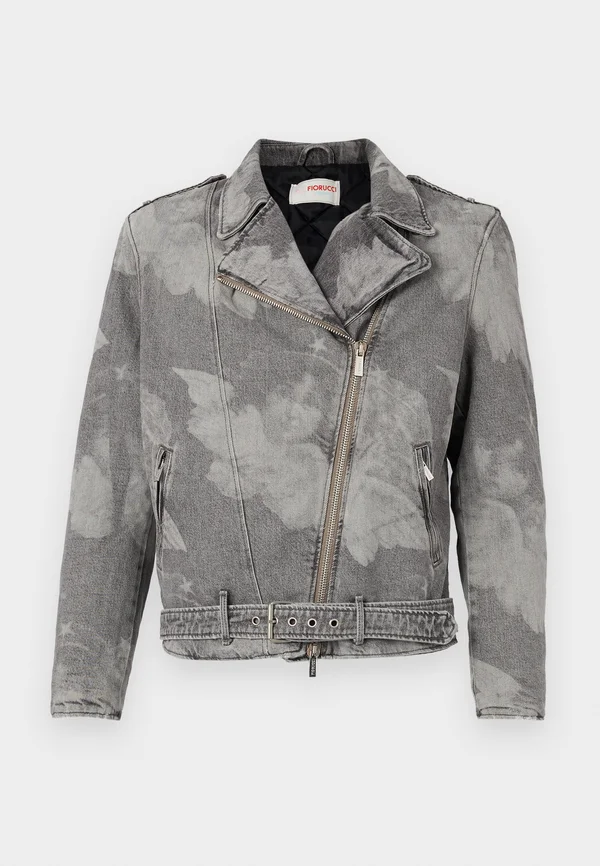 PADDED BIKER JACKET UNISEX - Jeansjacke - grey denim