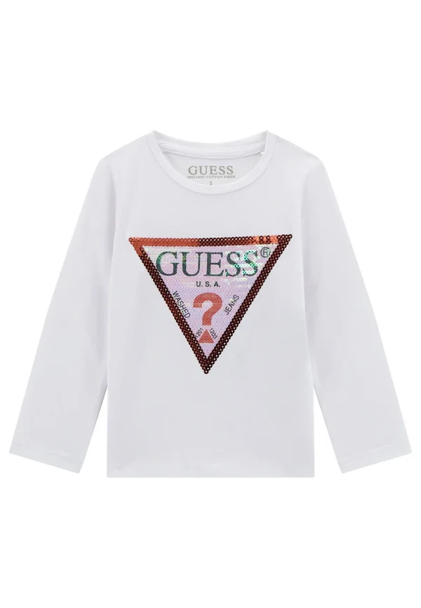 PAILLETTES - Langarmshirt - bianco