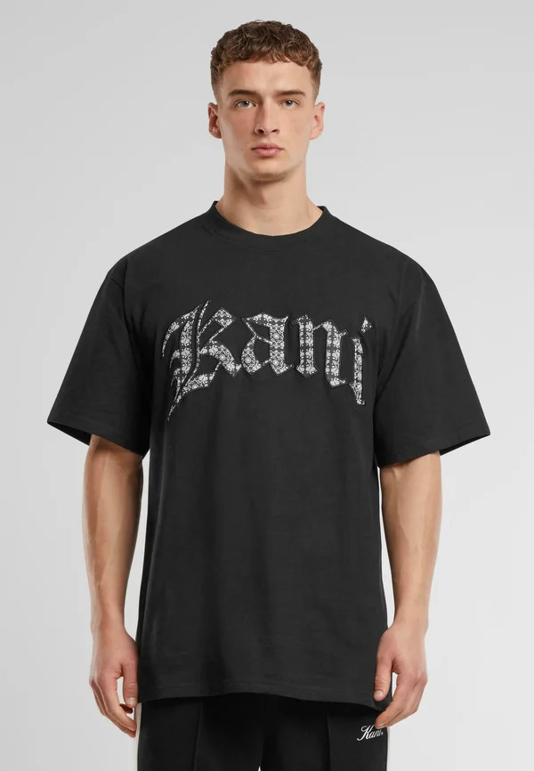 PAISLEY LETTER - T-Shirt print - black