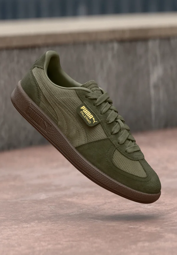 PALERMO UNISEX - Sneaker low - loden green/dark olive/gold-coloured