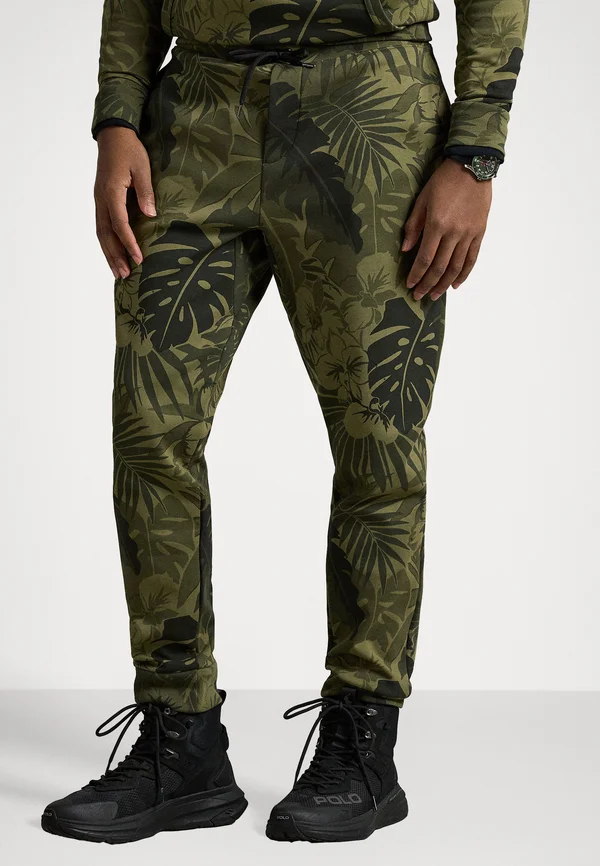 PALM-CAMO DOUBLE-KNIT JOGGER PANT - Jogginghose - olive