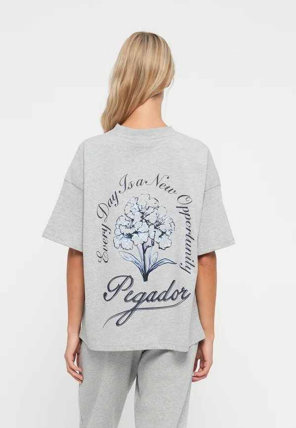 PALORA HEAVY OVERSIZED TEE - T-Shirt print - grey