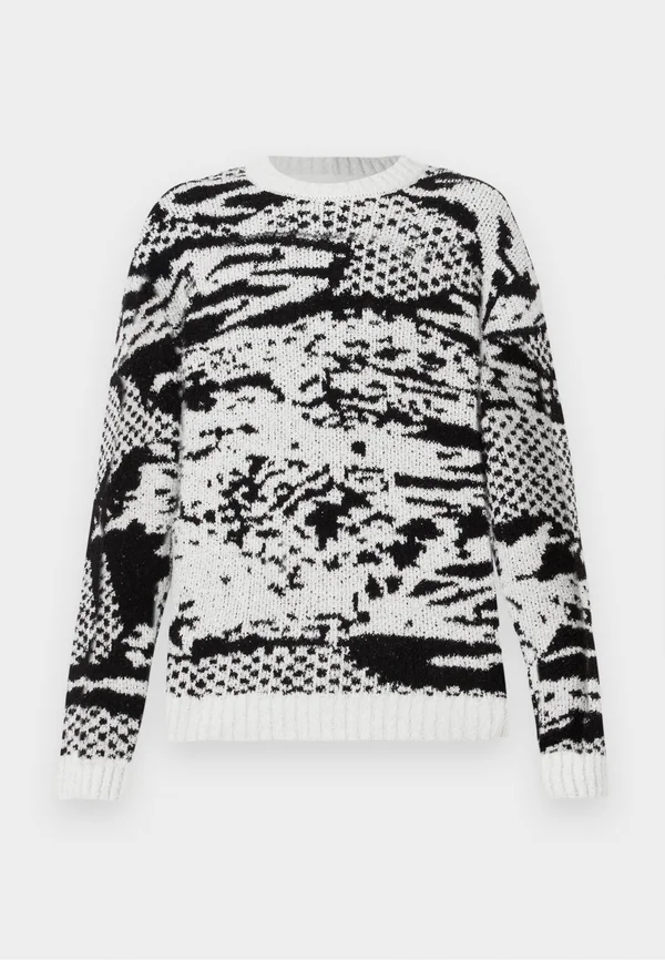 PANKU SWEATER UNISEX - Strickpullover - white/black