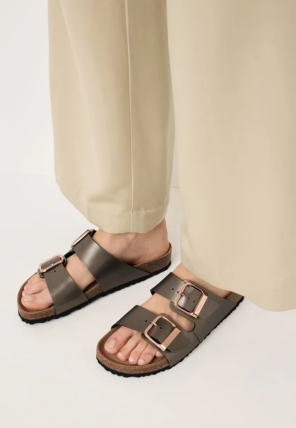 Pantolette flach - anthracite