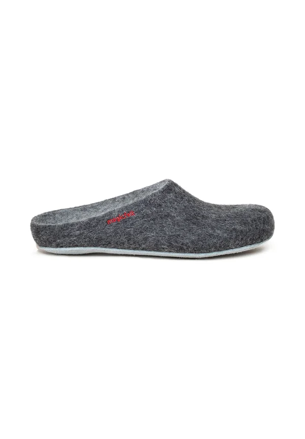 Pantolette flach - anthrazit