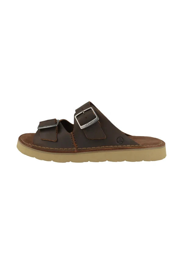 Pantolette flach - beeswax leather