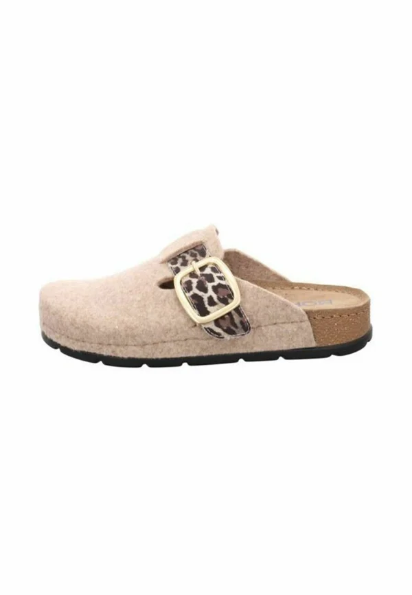 Pantolette flach - beige