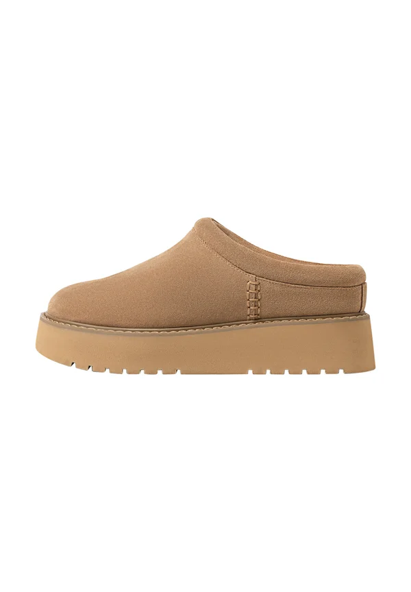 Pantolette flach - beige