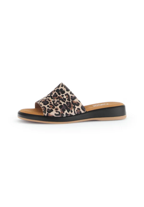 Pantolette flach - beige