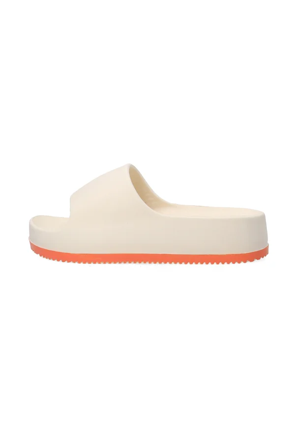 Pantolette flach - beige