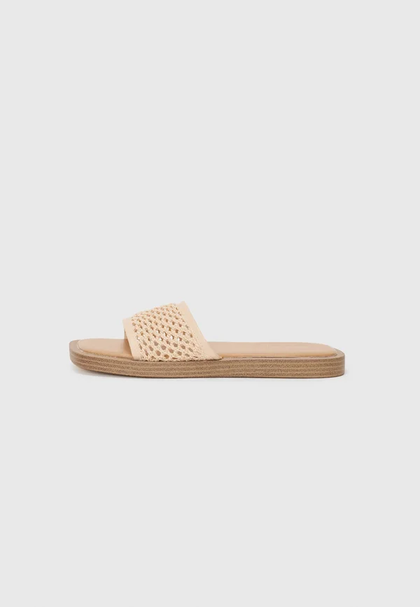 Pantolette flach - beige