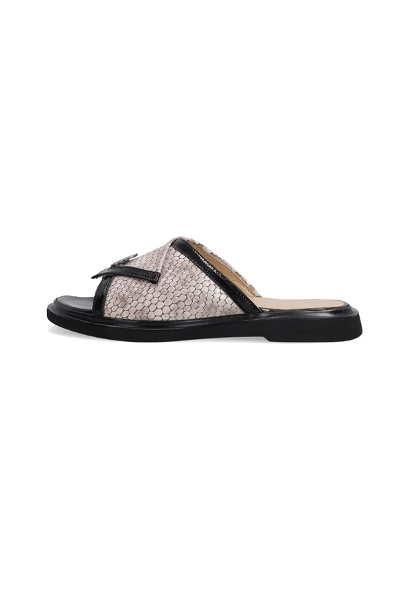Pantolette flach - beige
