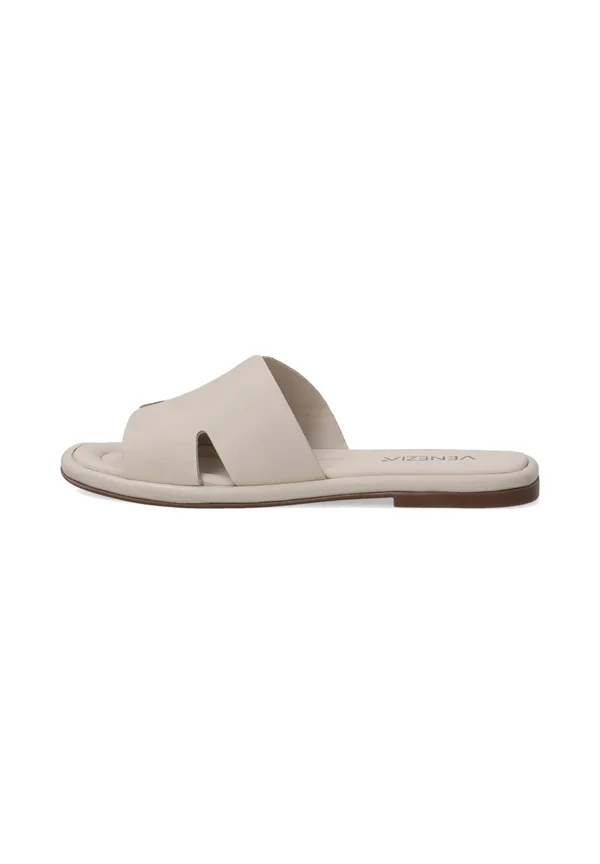 Pantolette flach - beige