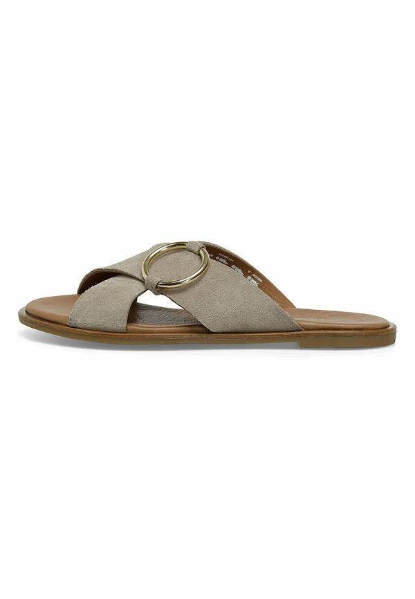 Pantolette flach - beige