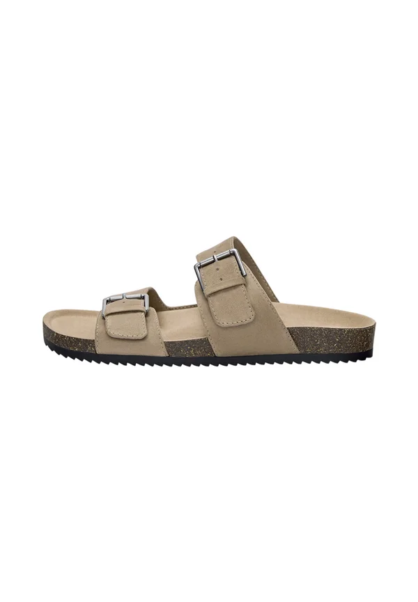 Pantolette flach - beige