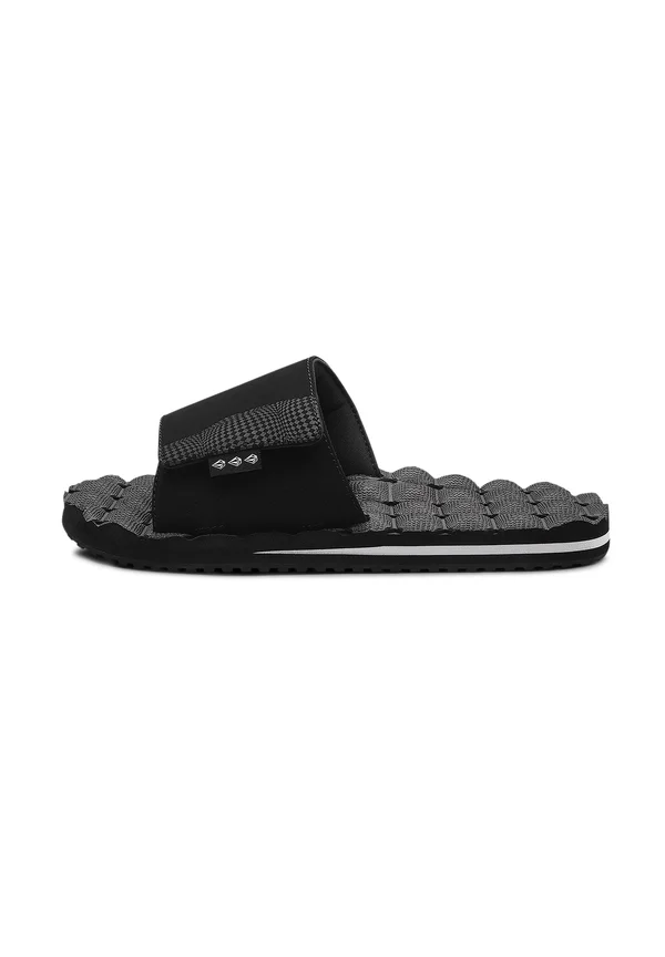 Pantolette flach - black white