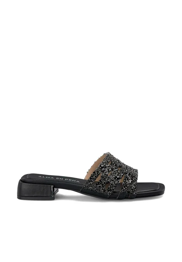 Pantolette flach - black