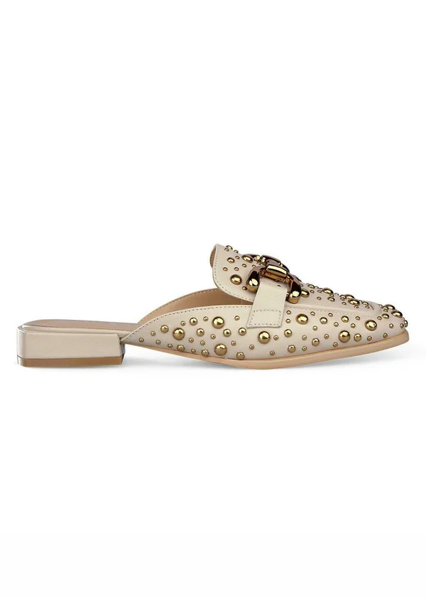 Pantolette flach - blanco