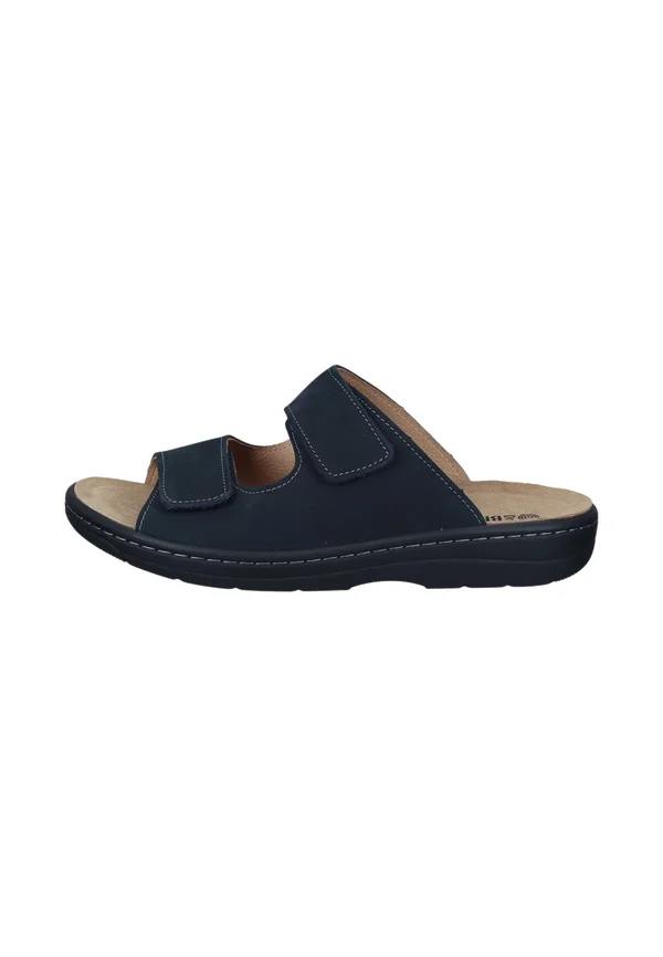 Pantolette flach - blau