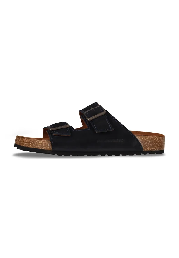 Pantolette flach - blau