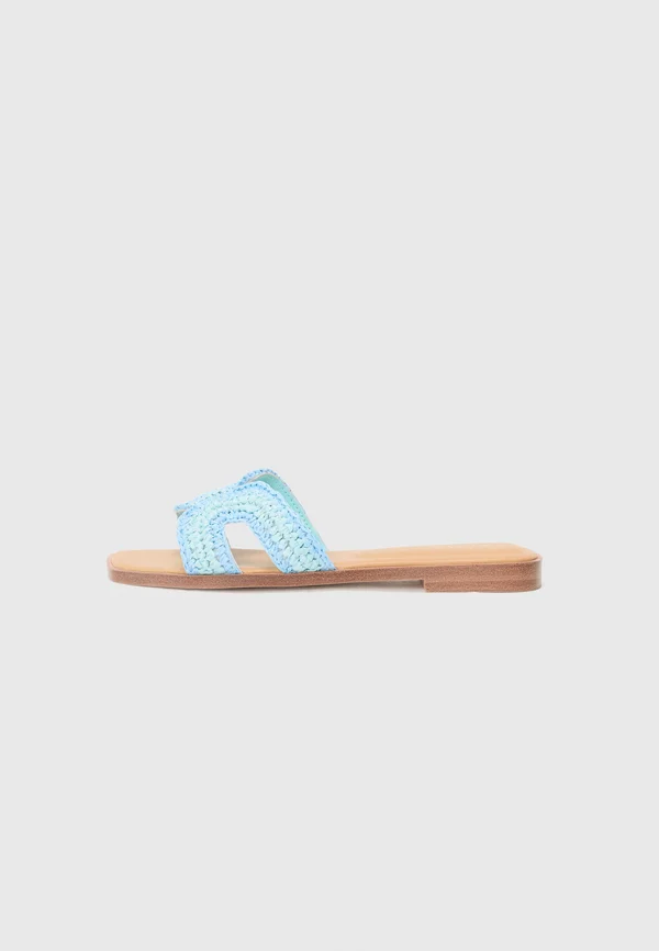 Pantolette flach - blue combo
