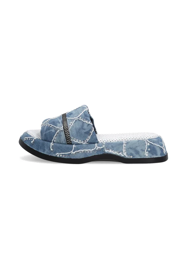 Pantolette flach - blue
