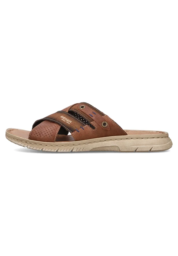 Pantolette flach - braun