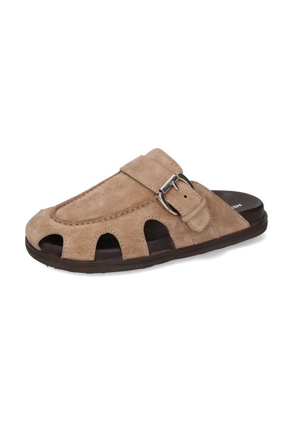 Pantolette flach - braun