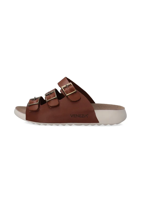 Pantolette flach - brown