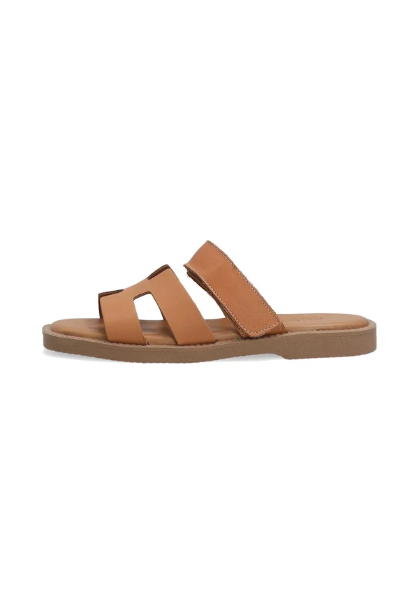 Pantolette flach - brown