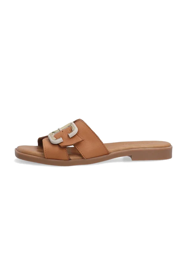 Pantolette flach - brown