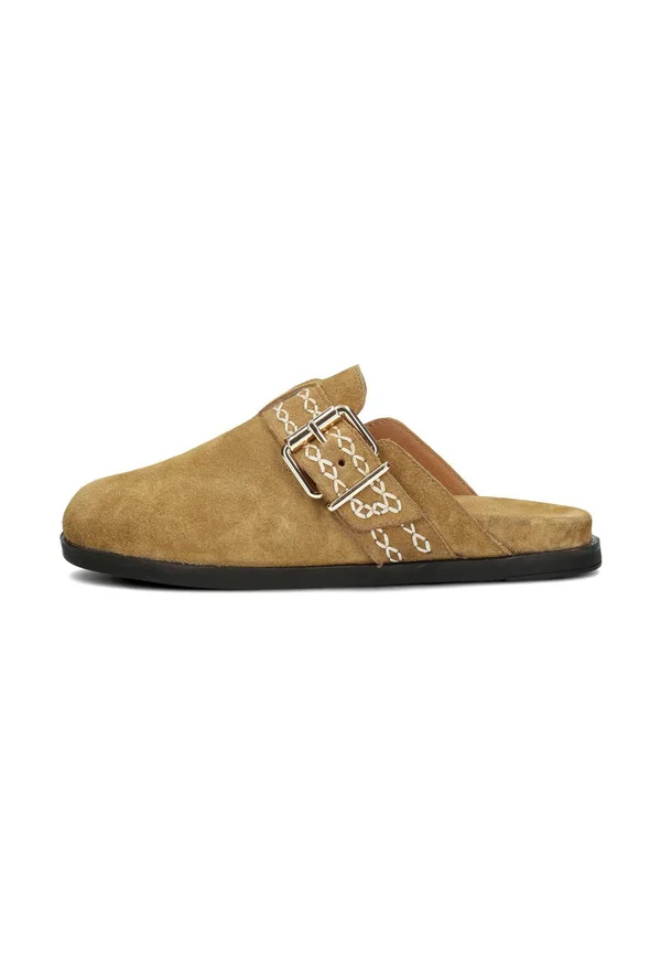 Pantolette flach - brown