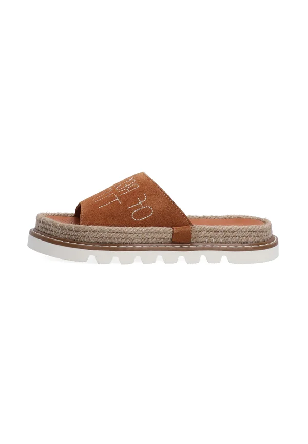 Pantolette flach - brown