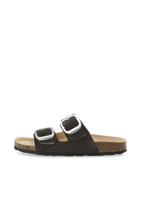 Pantolette flach - brown