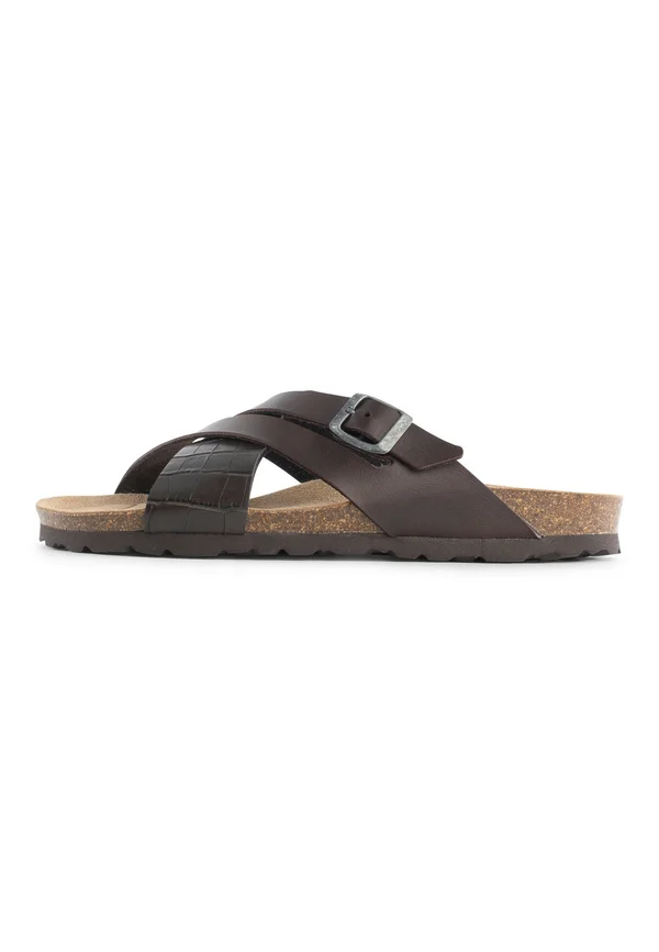 Pantolette flach - brown