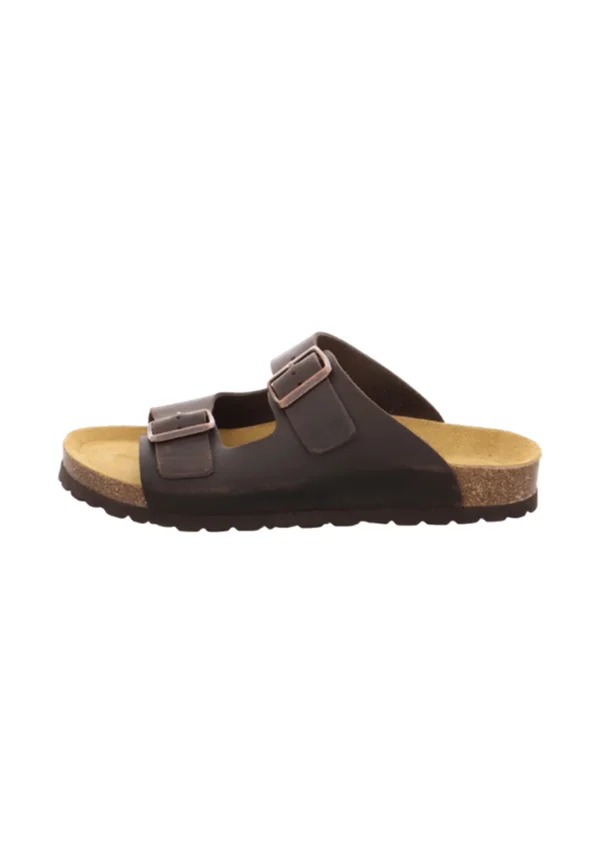 Pantolette flach - brown