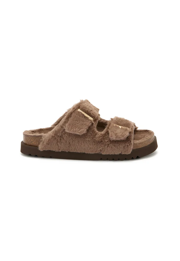 Pantolette flach - brown